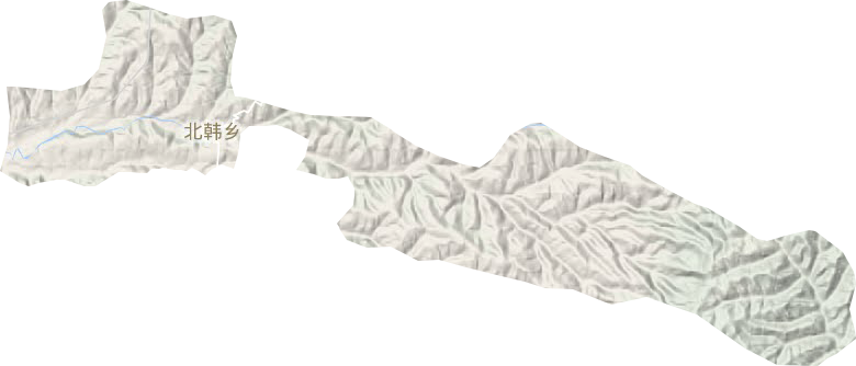 北韓鄉(xiāng)地形圖