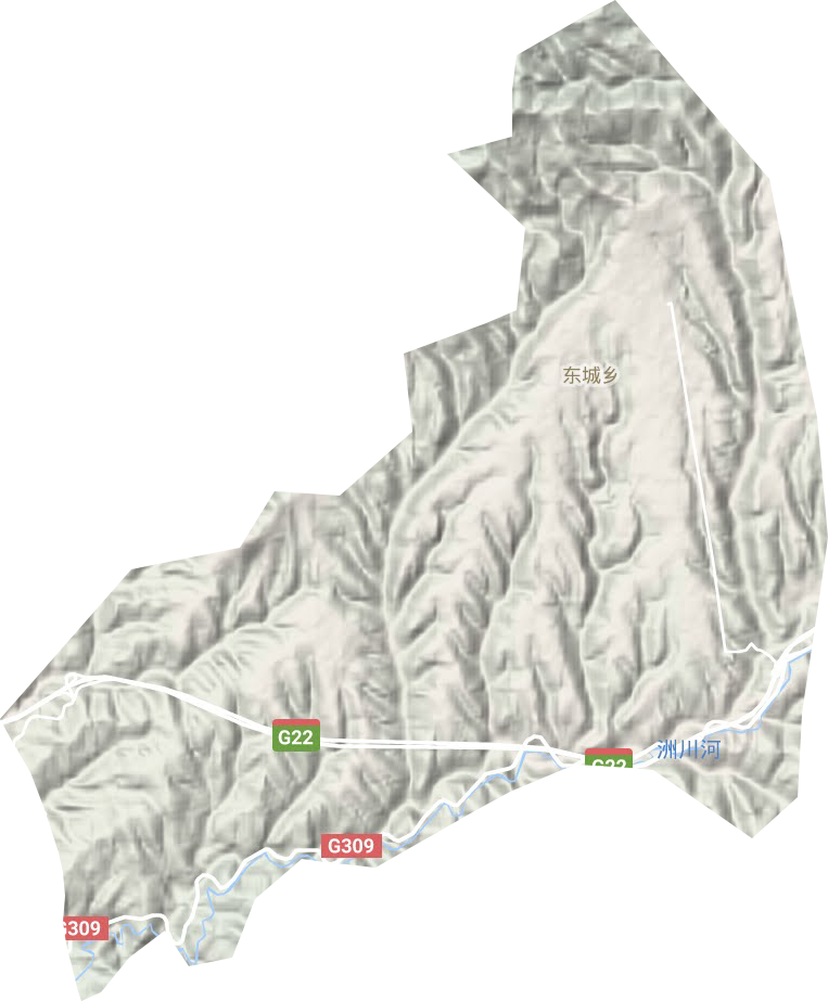東城鄉(xiāng)地形圖