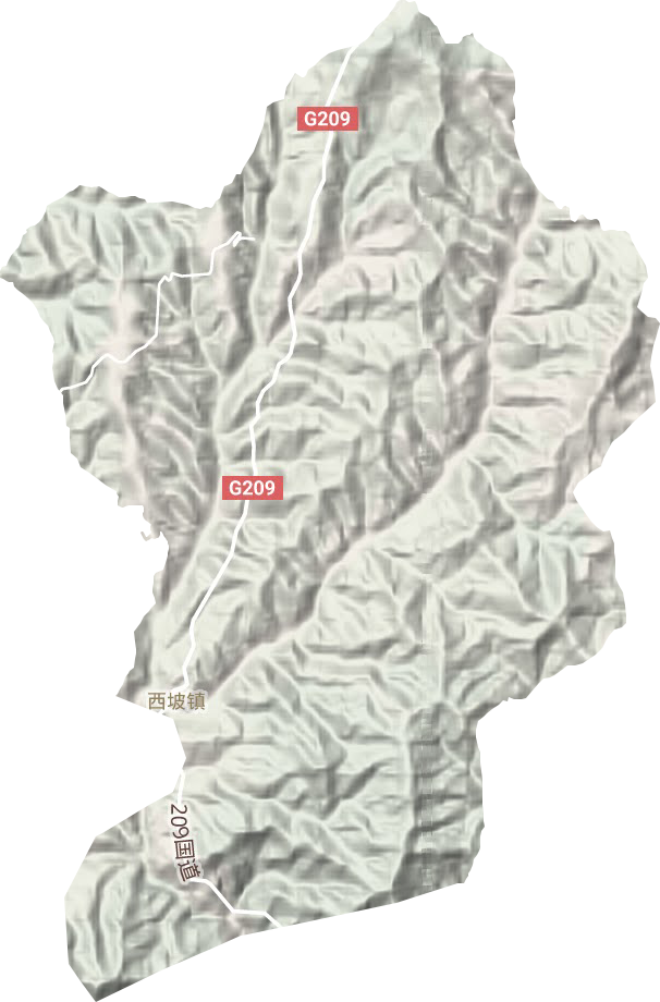 西坡鎮(zhèn)地形圖
