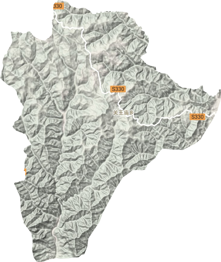 關(guān)王廟鄉(xiāng)地形圖