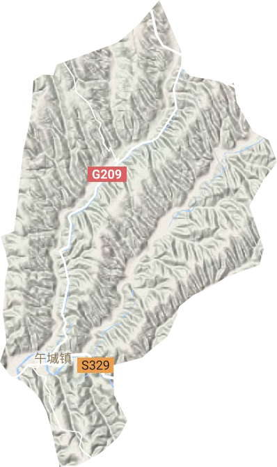 午城鎮地形圖