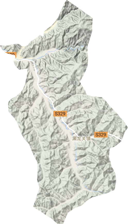 黑龍關鎮地形圖
