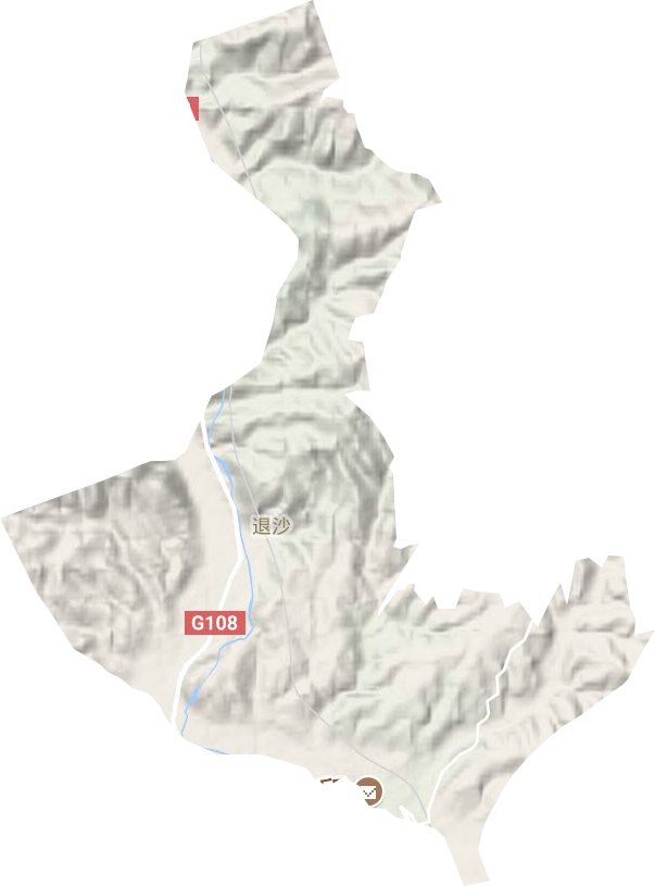 退沙街道地形圖