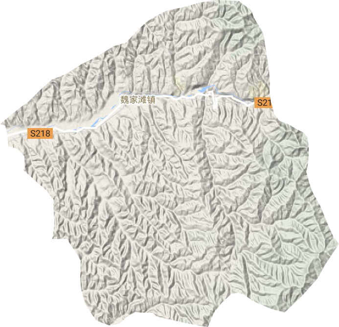 魏家灘鎮地形圖