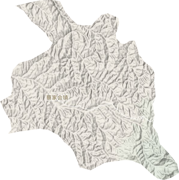蔡家會鎮(zhèn)地形圖
