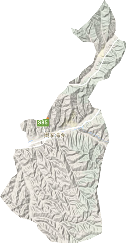 奧家灣鄉地形圖