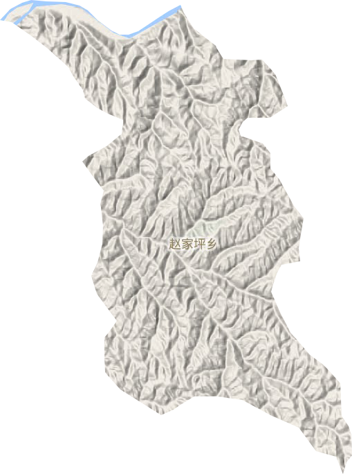 趙家坪鄉(xiāng)地形圖