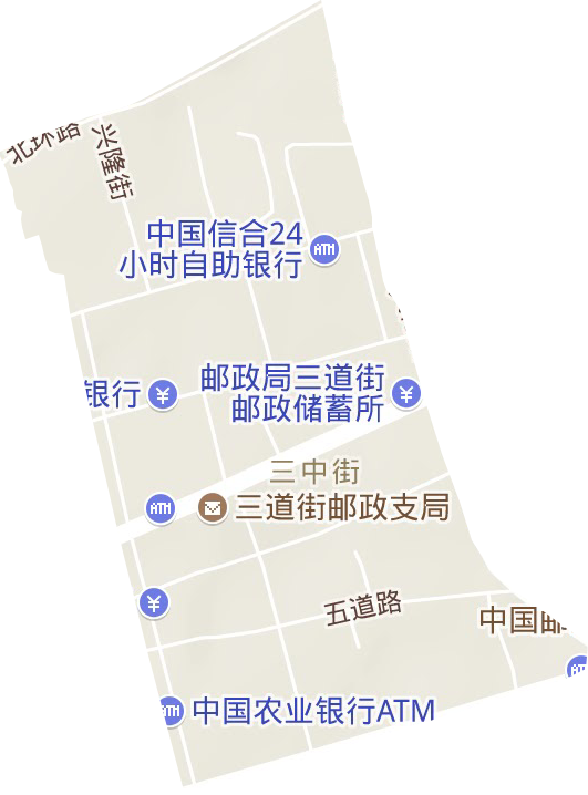 三中街街道地形圖