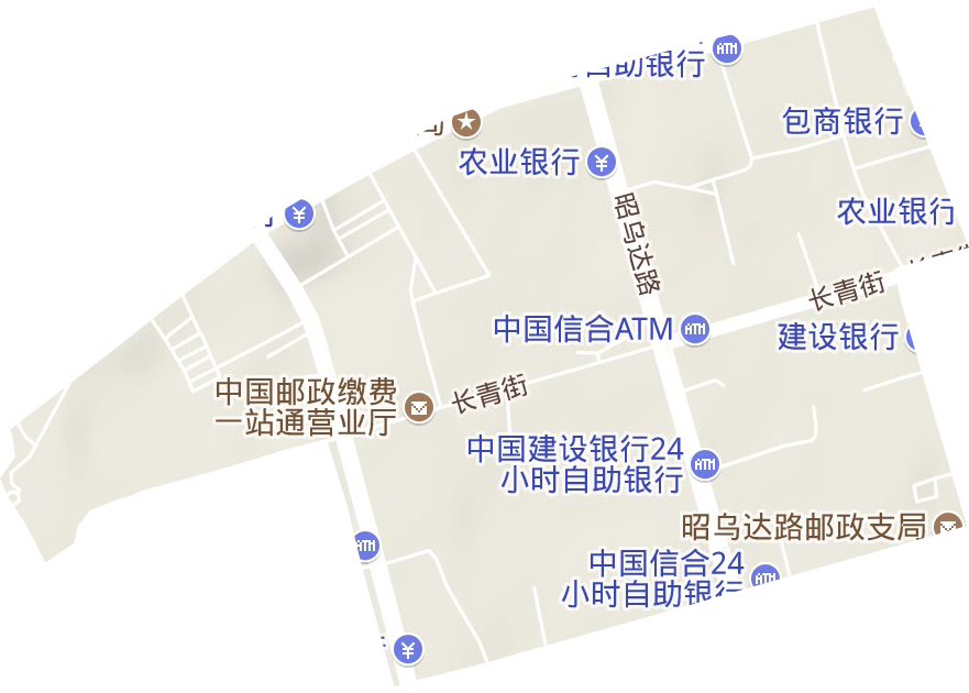 哈達街道地形圖