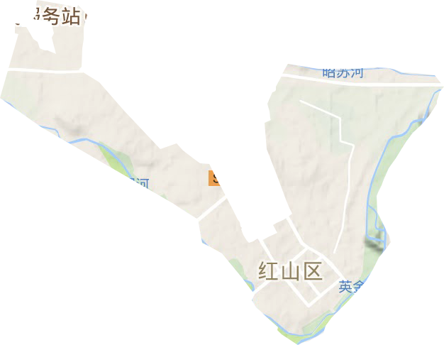 橋北街道地形圖