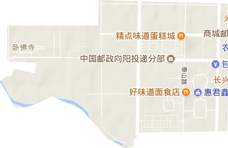 平莊西城街道地形圖