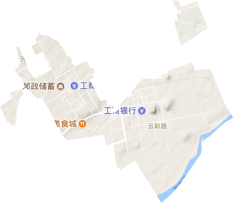 云杉路街道地形圖