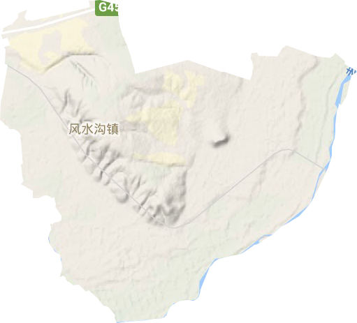 風水溝鎮地形圖