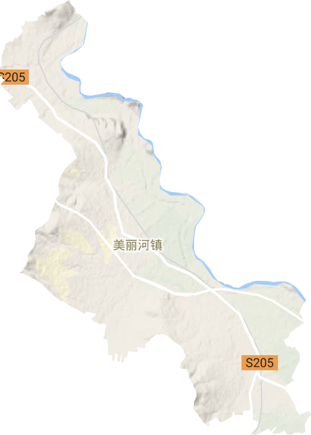 美麗河鎮地形圖