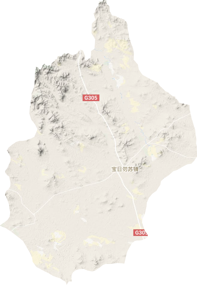 寶日勿蘇鎮(zhèn)地形圖