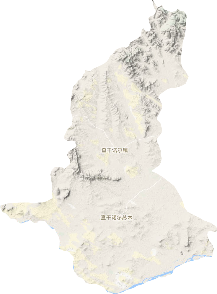 查干諾爾鎮(zhèn)地形圖