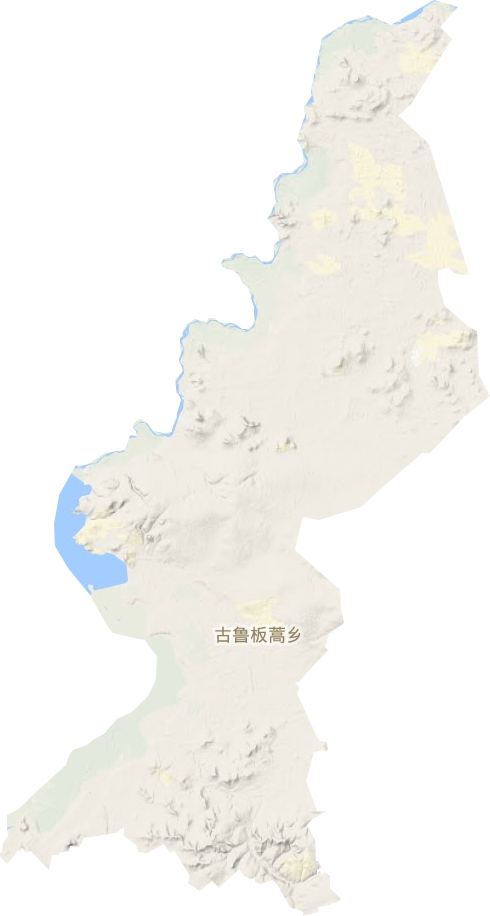 古魯板蒿鄉地形圖