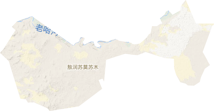 敖潤(rùn)蘇莫蘇木鄉(xiāng)地形圖