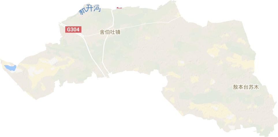 舍伯吐鎮(zhèn)地形圖