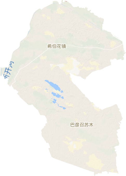 希伯花鎮(zhèn)地形圖