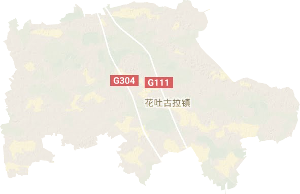 花吐古拉鎮(zhèn)地形圖