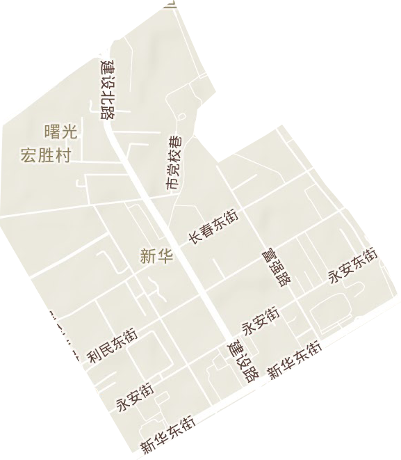 新華辦事處地形圖