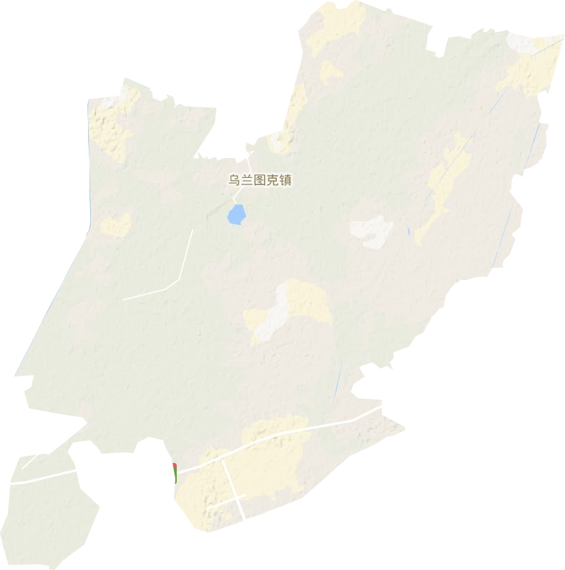 烏蘭圖克鎮地形圖