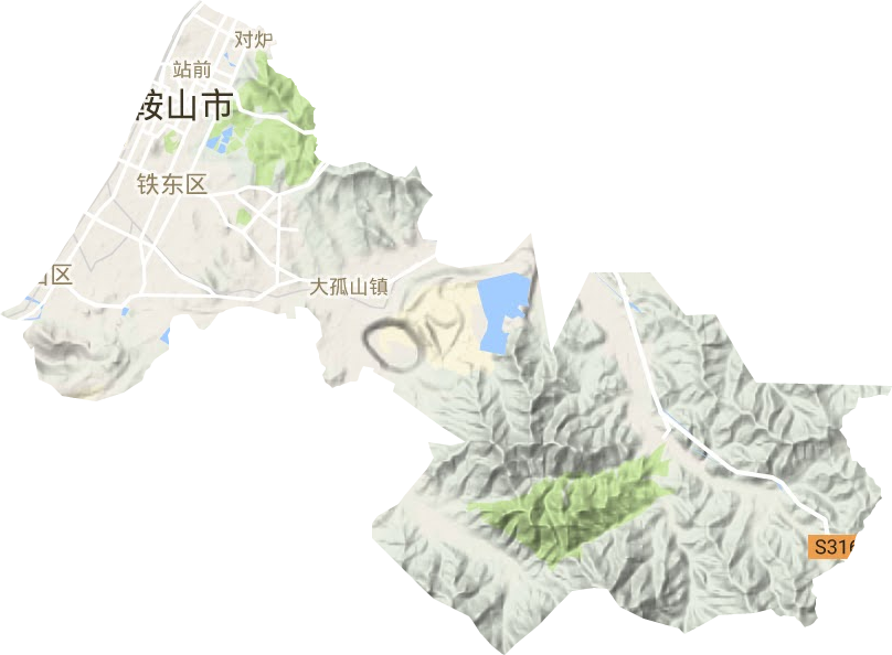 鐵東區地形圖