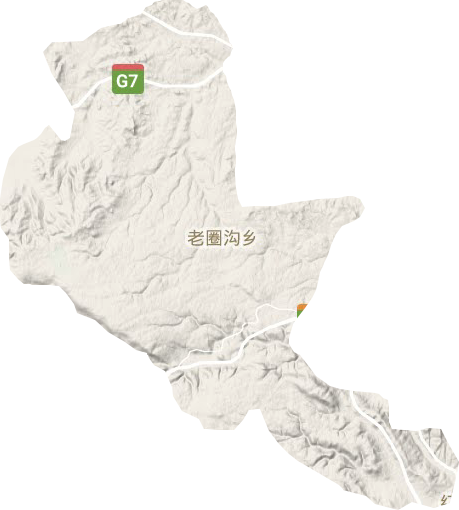 老圈溝鄉地形圖