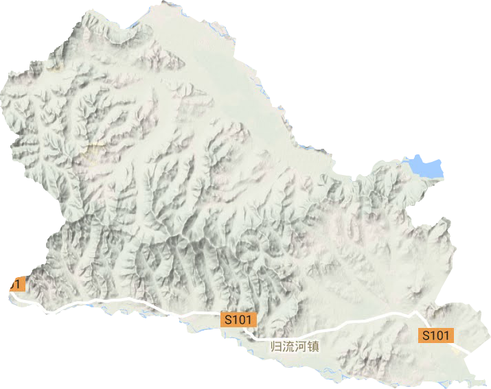 歸流河鎮地形圖
