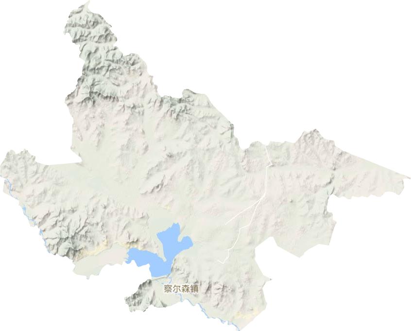 察爾森鎮地形圖