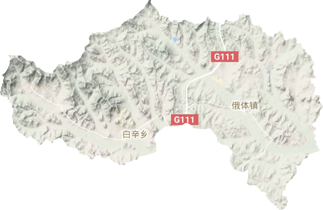 俄體鎮地形圖