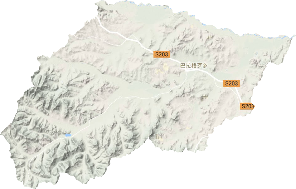 巴拉格歹鄉地形圖