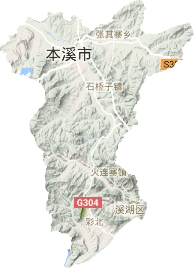 溪湖區地形圖