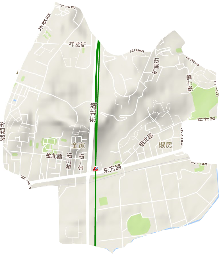 椒金山街道地形圖