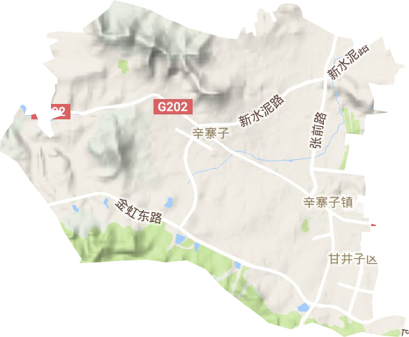 辛寨子街道地形圖