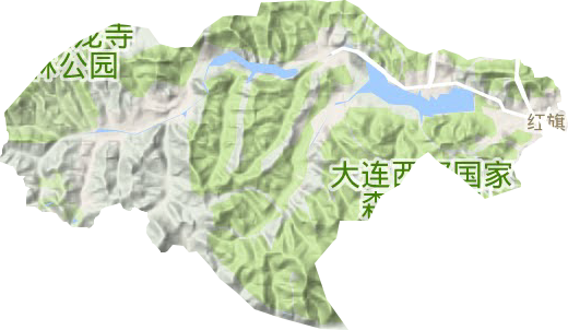 紅旗街道地形圖
