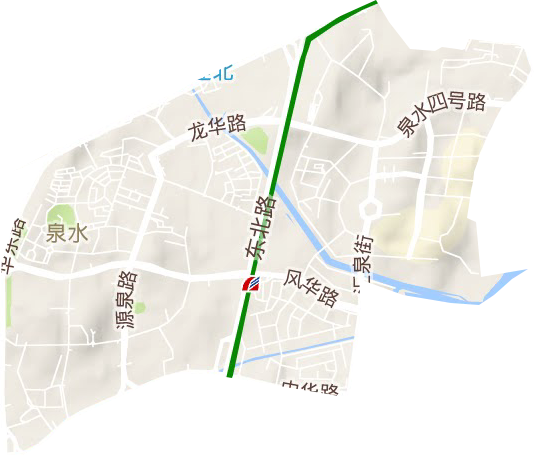 泉水街道地形圖