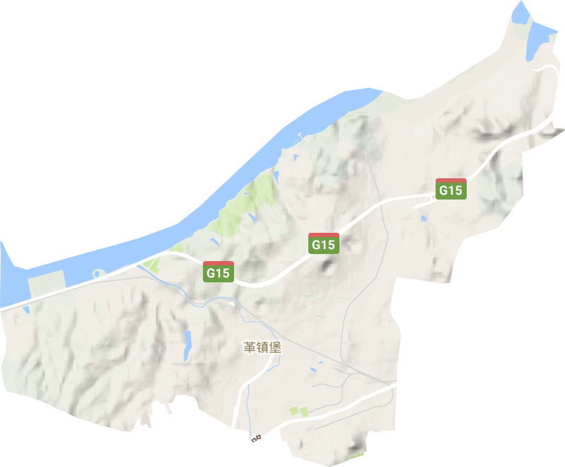 革鎮(zhèn)堡街道地形圖