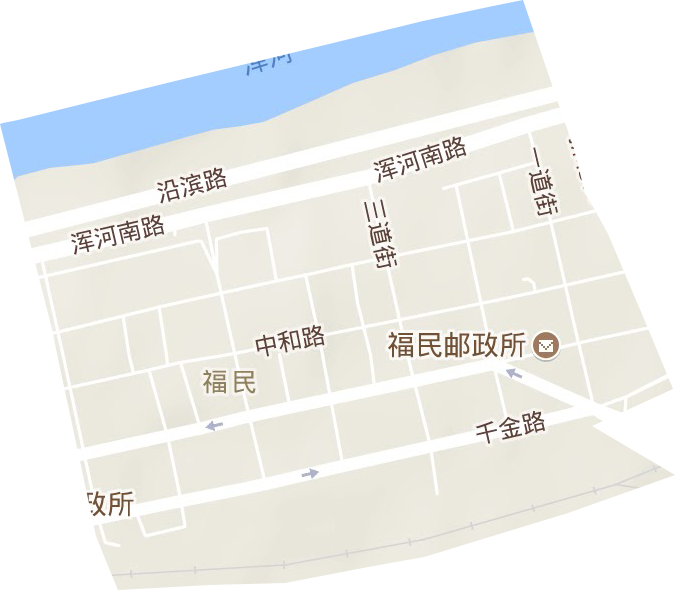 福民街道地形圖
