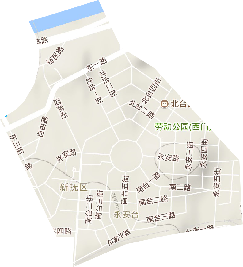 永安臺街道地形圖