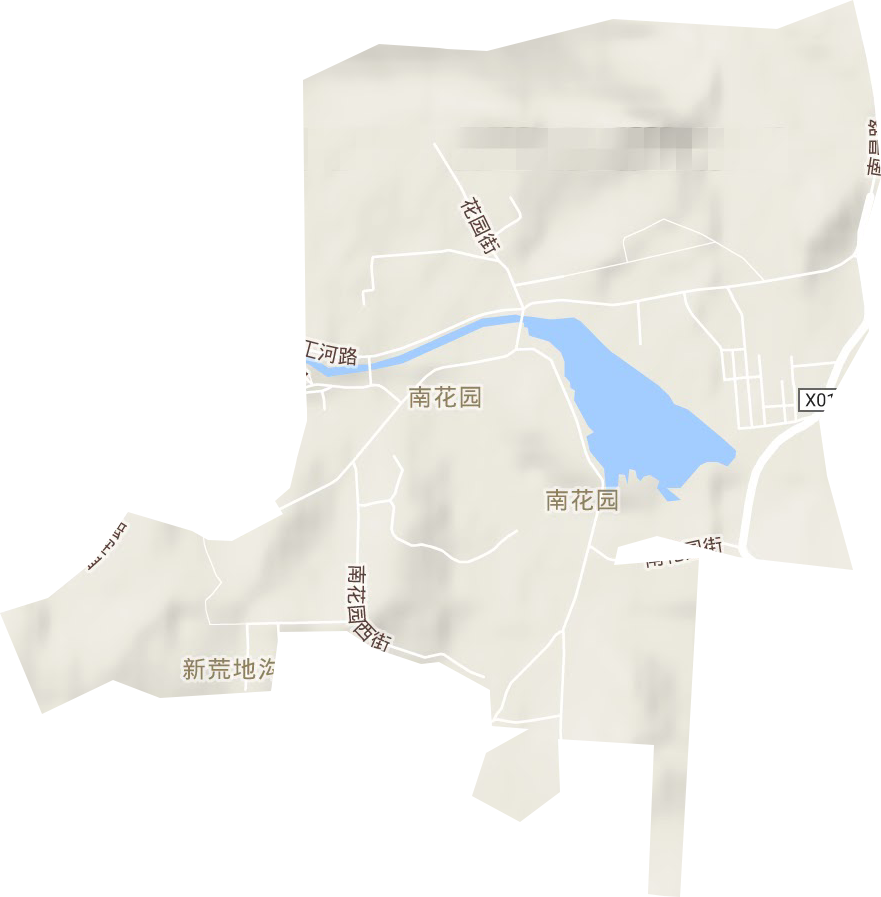 南花園街道地形圖