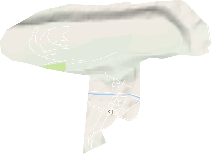 劉山街道地形圖