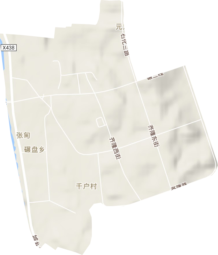 張甸街道地形圖