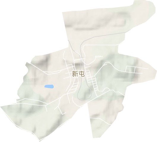 新屯街道地形圖