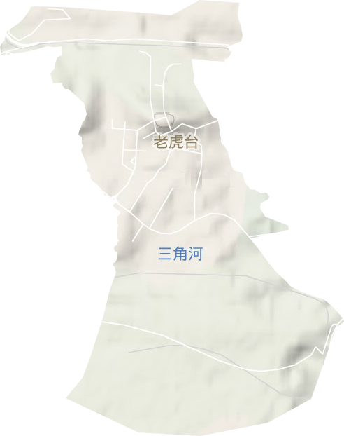 老虎臺街道地形圖