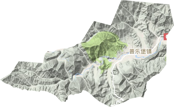 普樂堡鎮地形圖