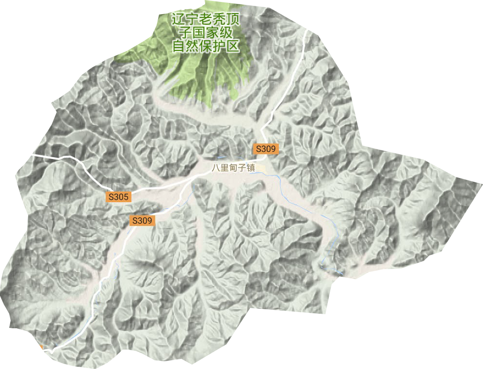 八里甸子鎮(zhèn)地形圖
