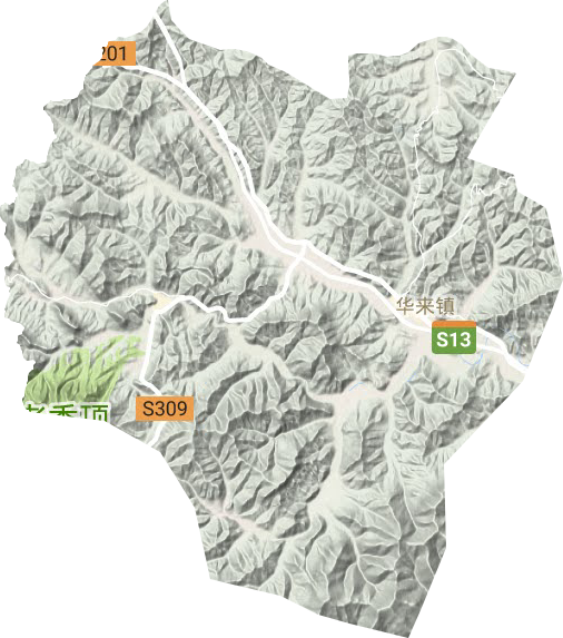 華來鎮地形圖