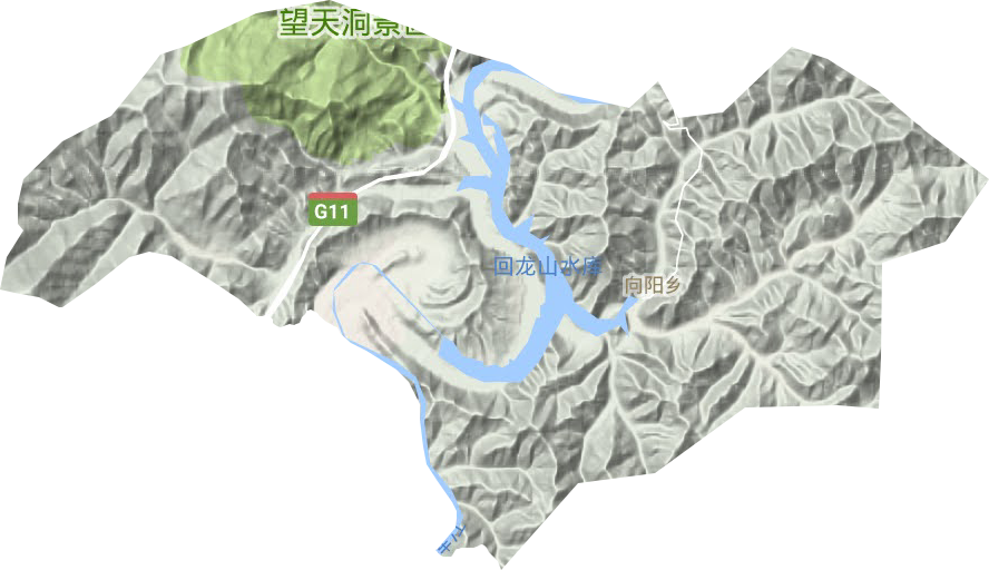 向陽鄉地形圖